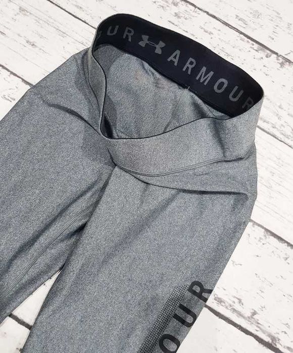 Under Armour * legginsy * graphic * logo * szare * damskie * ideał * S