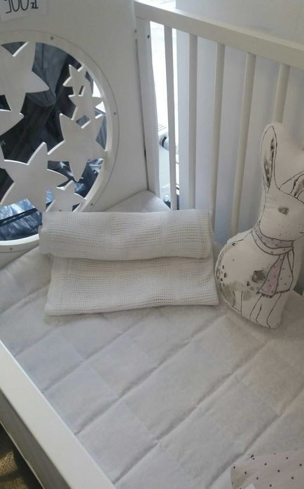 Mamas&Papas kocyk ażurowy 120x170 cm biały 100% bawełna