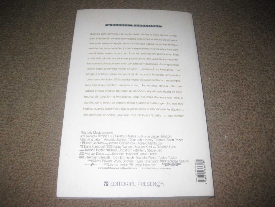 Livro "Juntos ao Luar" de Nicholas Sparks