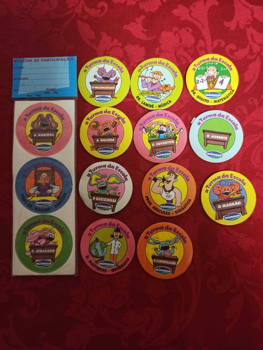 Autocolantes Cromos A Turma da Escola Orelhudos Mimosa 1992