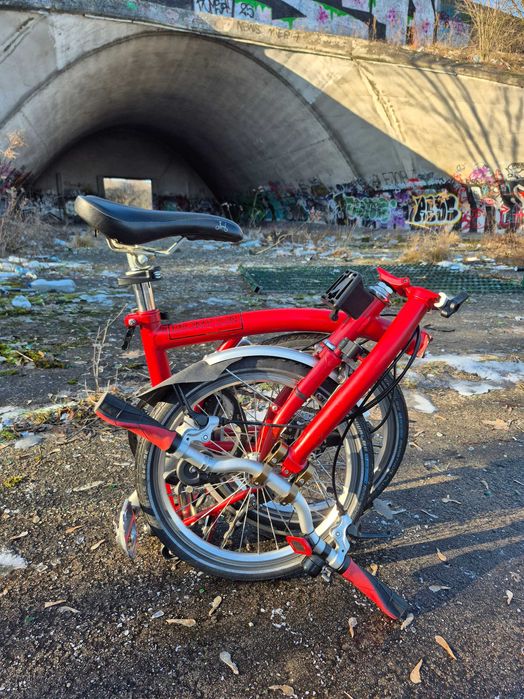Brompton M3L w klasycznym kolorze - Mat Red - Gwarancja