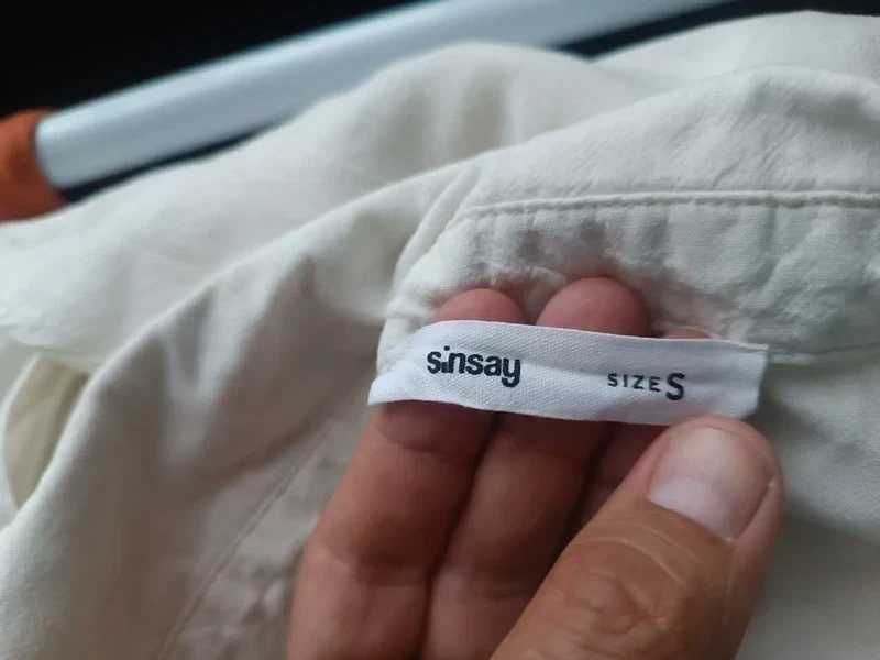Biała kremowa koszula bluzka Sinsay S