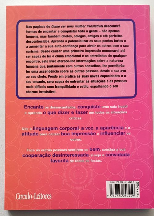 Livro " como ser uma mulher irresistivel "
