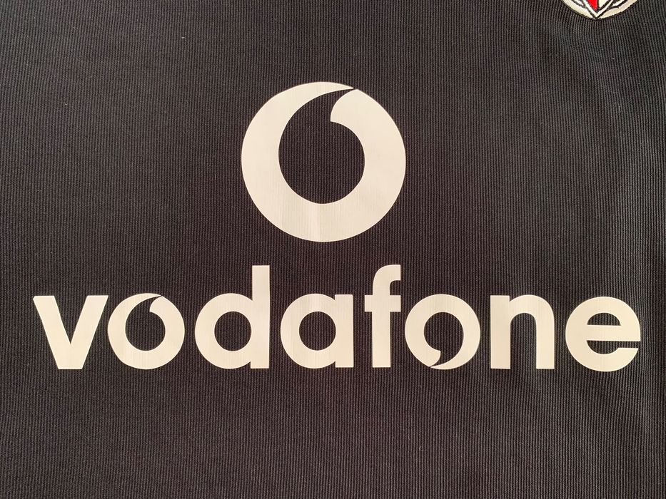 Camisola Oficial alternativa preta e laranja Benfica Adidas 2003, 2004