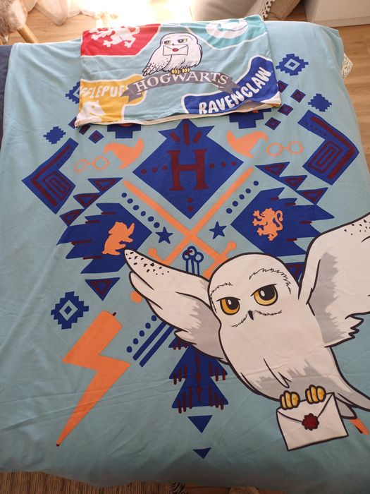 Capa de edredon Harry Potter Ravenclaw + fronha (cama de solteiro)