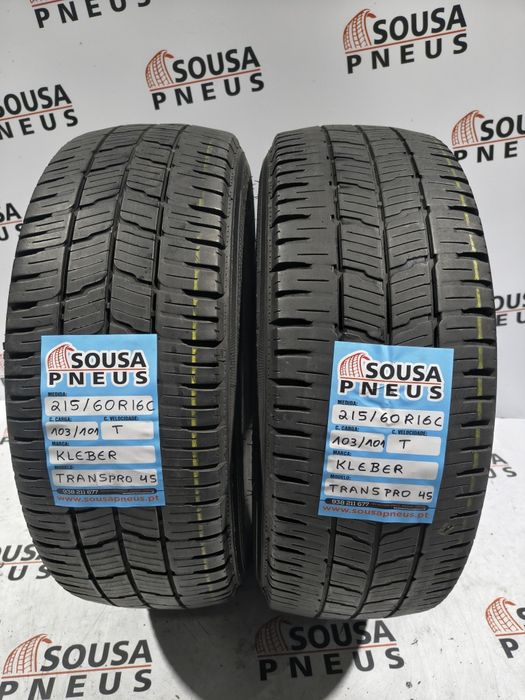 2 pneus semi novos 215-60R16C Kleber - Oferta dos Portes