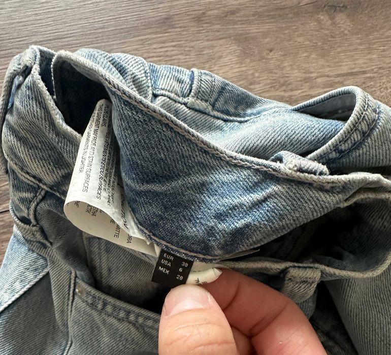 Spodnie jeansowe MASSIMO DUTTI damskie szerokie flared mid rise r. 38 (M)