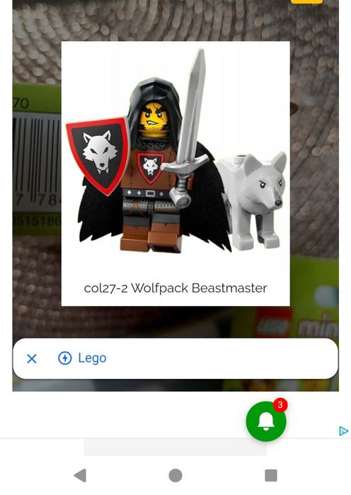 Lego Wolfpack Beastmaster mini figurka z wilkiem Nowe  minifigures
