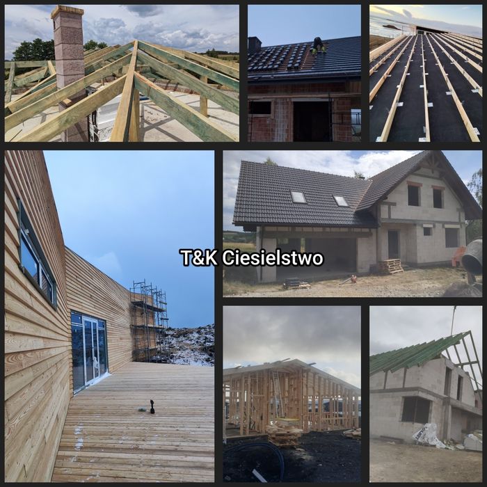 Usługi ciesielsko dekarskie, dachy, więźby, tarasy, domy szkieletowe