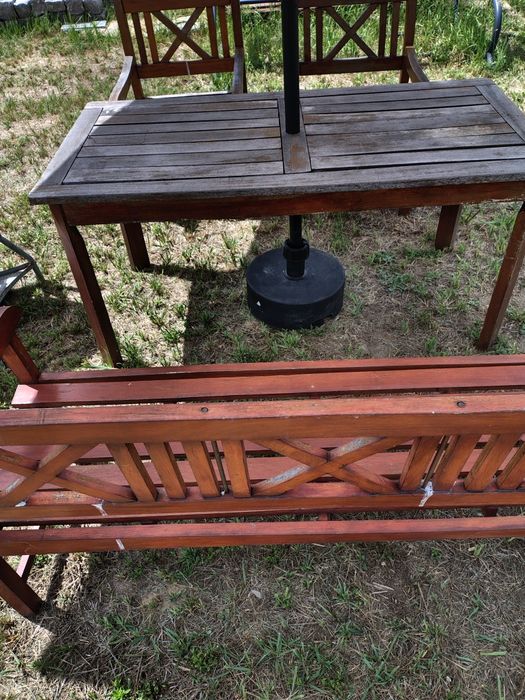 Zestaw ogrodowy,parasol,grill, podstawa