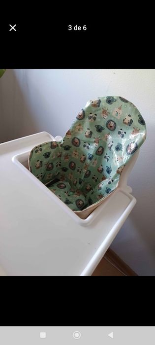 Cadeira da papa com capa personalizada