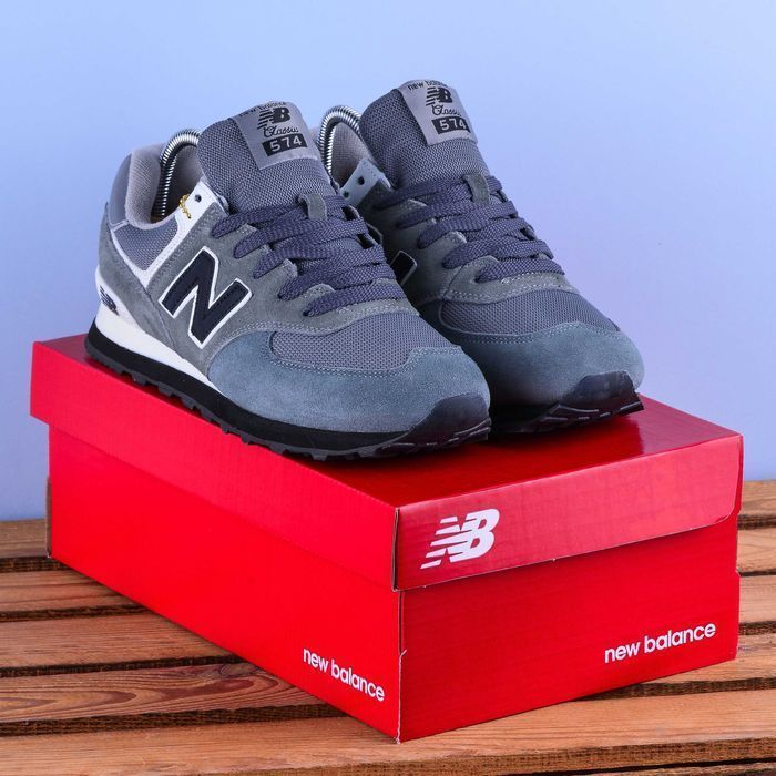 (2137) Чоловічі Кросівки New Balance 574 сірі замшеві (41-46)