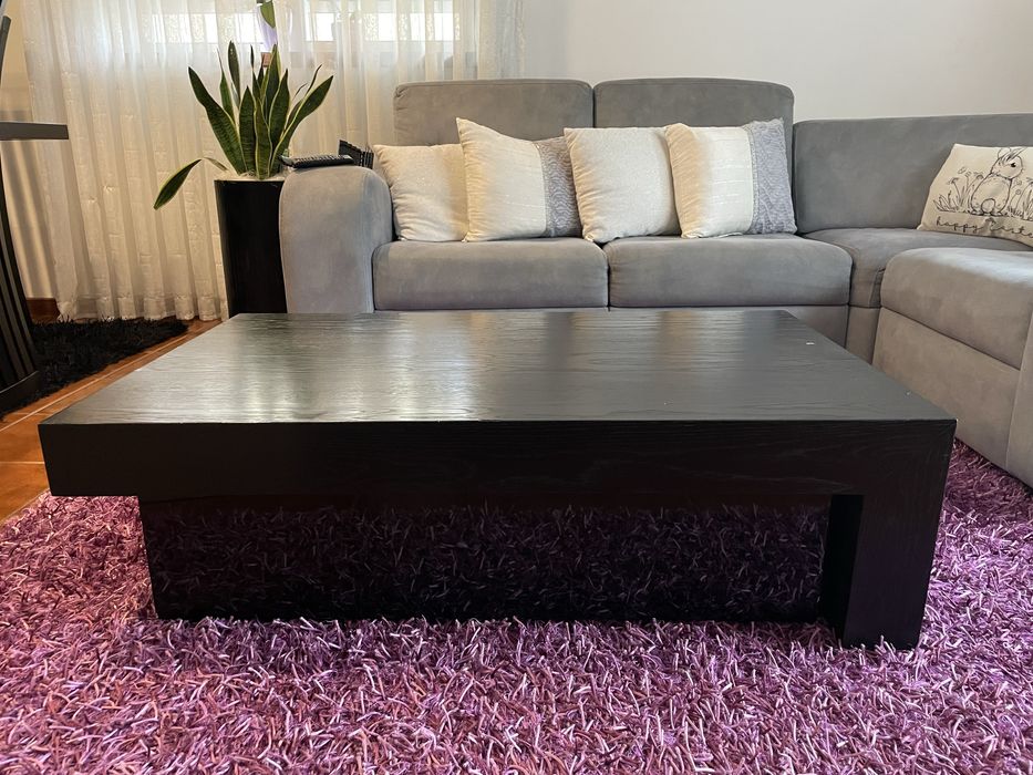 Mesa de Centro Moderna em Madeira Preta