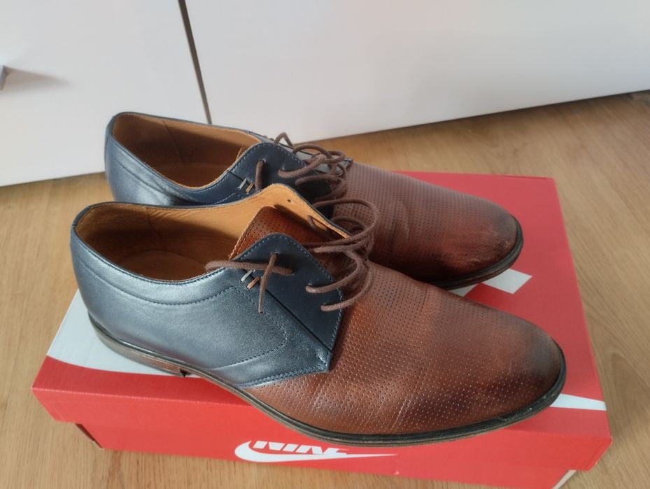 Buty męskie/chłopięce skórzane