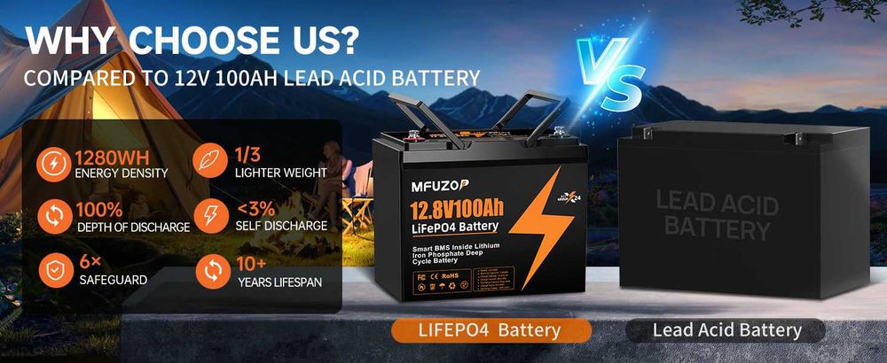 Акумулятор LifePo4 100A 12V MFUZOP