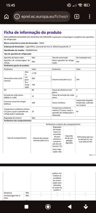 Frigorífico Smeg estilo retrô