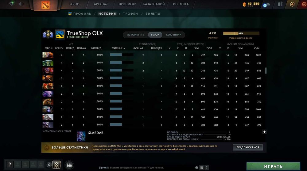 Аккаунти Dota 2 / 100-12000 ММР / Вибір / Аркани / Відгуки