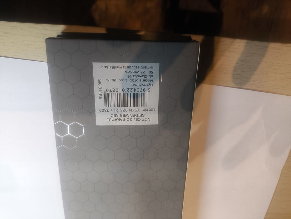 Nóż karambit spider web red