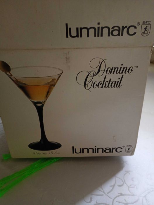 Бокалы для мартини  Luminarc + Бокалы для коньяка Bohemia