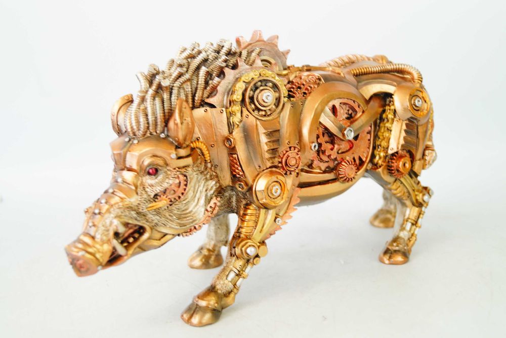 DZIK figura myśliwska rzeźba steampunk