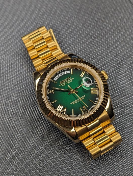 Seiko mod daydate złoty cygan 40mm rodzina Soprano