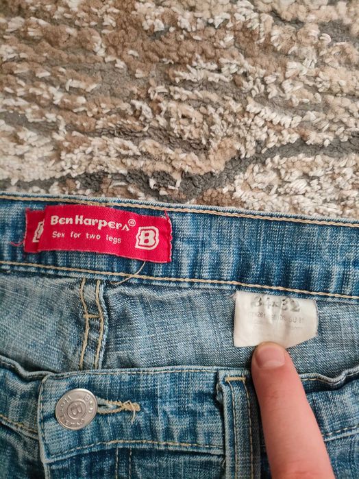 Spodnie jeansy dzwony z krzyżami Y2K ala chrome hearts