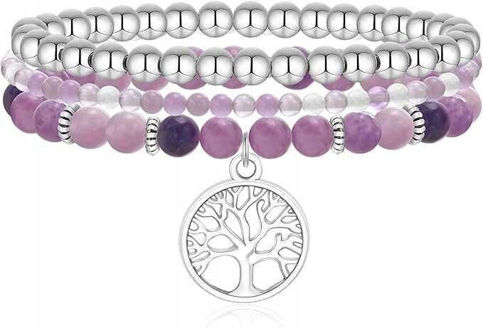 Bransoletka damska z perłami z drzewem życia TempBeau