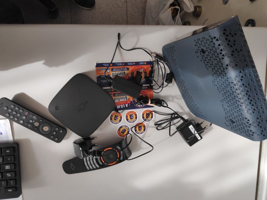 Router e box a funcionar