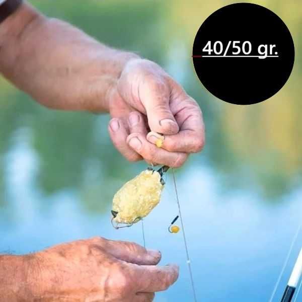 Zestaw do połowu na metodę 4 podajniki 30/40/50/60 gr. + forma.