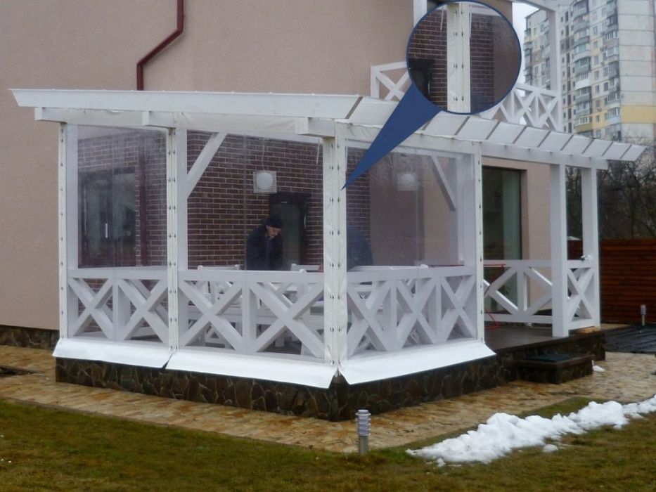 Шторы ПВХ для беседок и веранд, мягкие окна