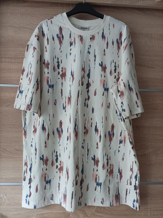 T-shirt męski, biały bawełniany, M, aesthetics