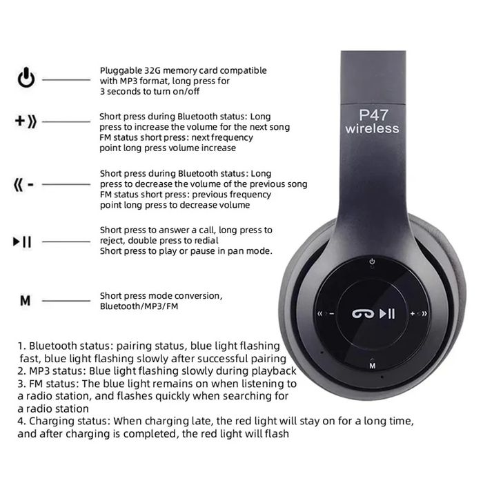 Słuchawki bezprzewodowe bluetooth