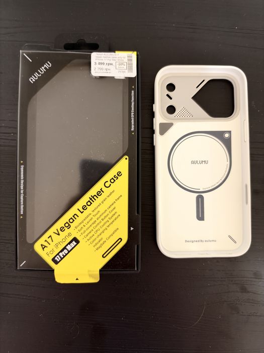 Чохол Aulumu A17 Vegan Leather Case для iPhone 17 Pro Max