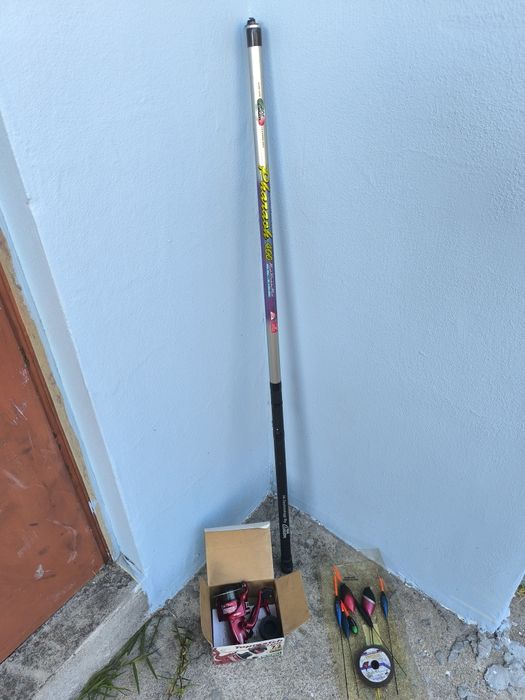 Cana pesca carbono +carreto +material