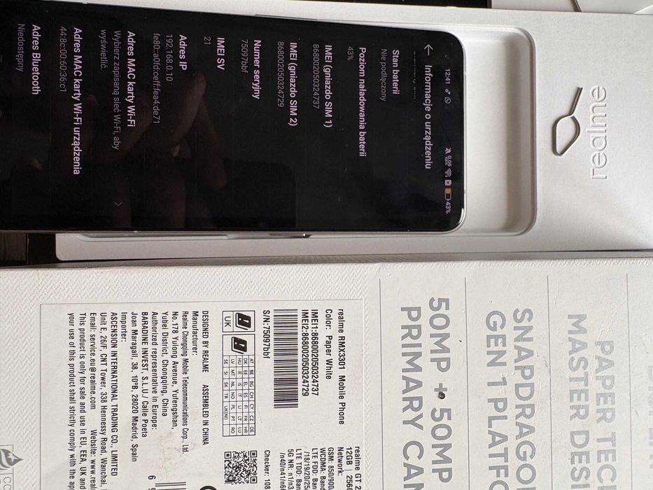 Realme GT 2 Pro 12/256GB Paper Dual SIM