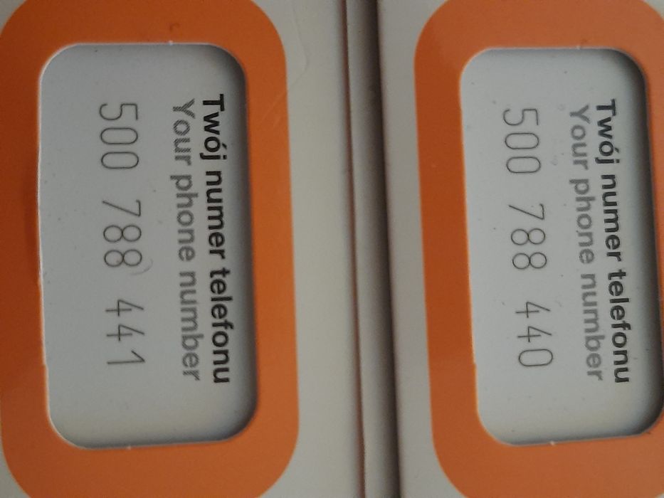 Karta karty sim orange nr 500... dla firmy lub pary złoty numer platyn