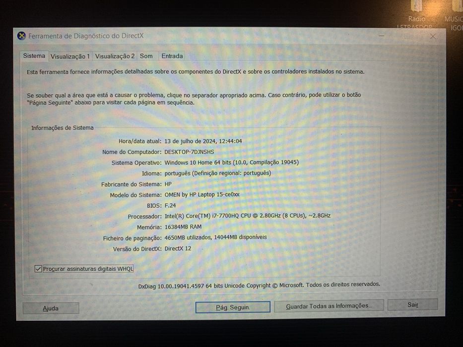 HP Omen 15 ce0xx Intel i7