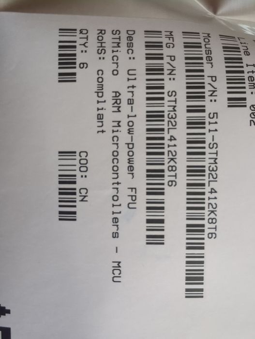 STM32 енергоефективні мікроконтролери STM32L412K8T6