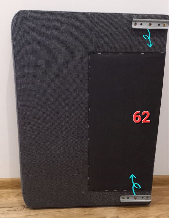 NOWE grafitowe szare czarne oparcie lewe prawe do kanapy wersalki