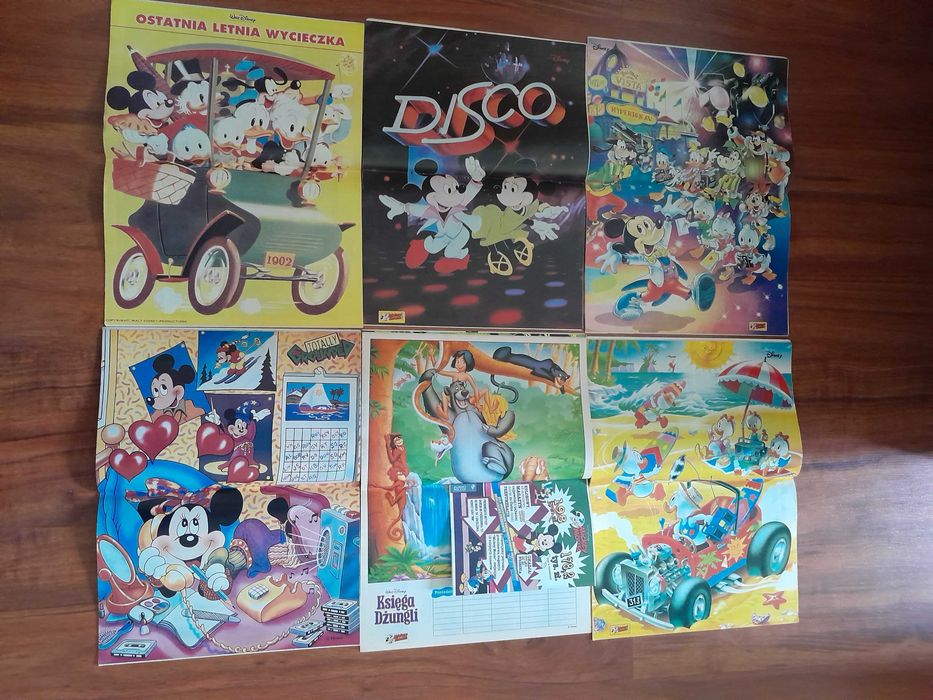 Komiksy Mickey Mouse z plakatami