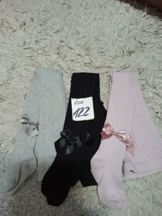 Rajstopy prążek z kokardka roz.122.Calosc 15zl.Polecam