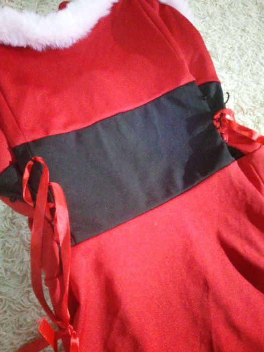 Платье костюм санты помощницы санты снегурочки мисис санта клаус