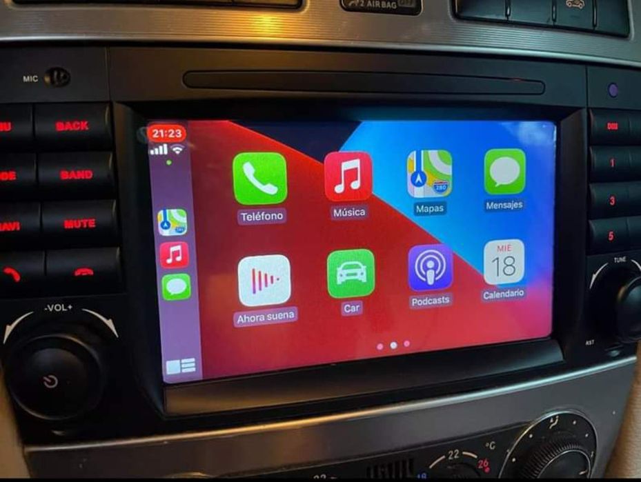 Rádio Android 14 com GPS Mercedes W203/W209/CLC (Artigo Novo)
