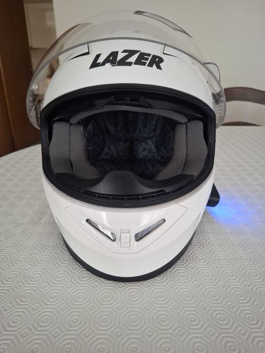 Capacete Lazer integral impecável com intercomunicador