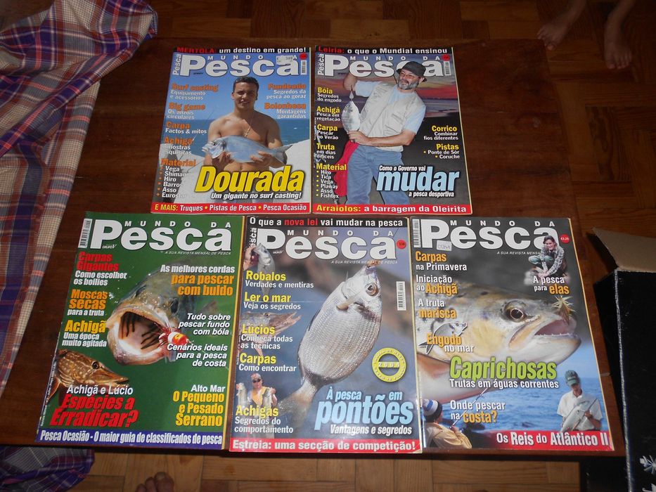 Livros diversos pesca + revistas mundo da pesca