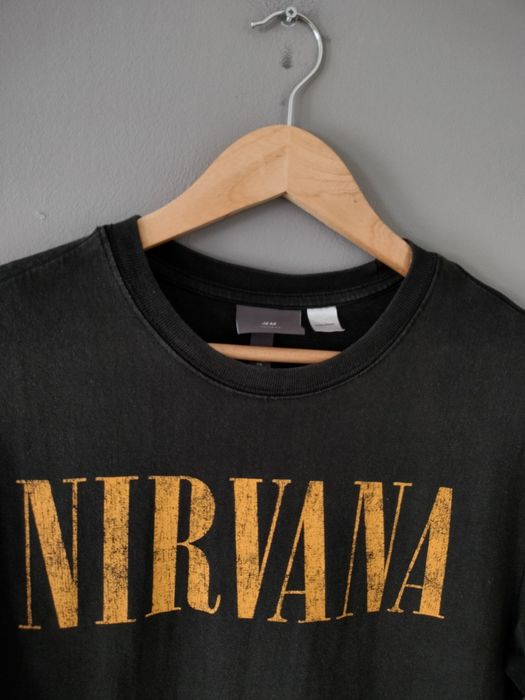Czarny T-shirt Koszulka H&M Nirvana Oversize XS