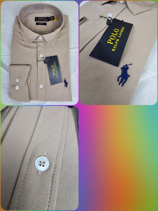 Koszula męska gładka Gant Ralph Lauren premium
