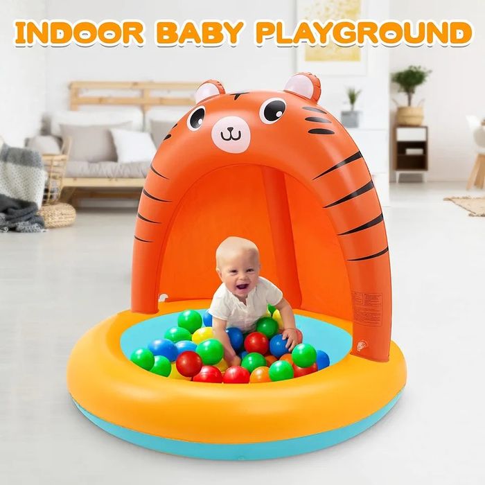 Piscina insuflável flutuador bebé com repuxo proteção sol ENVIO GRÁTIS