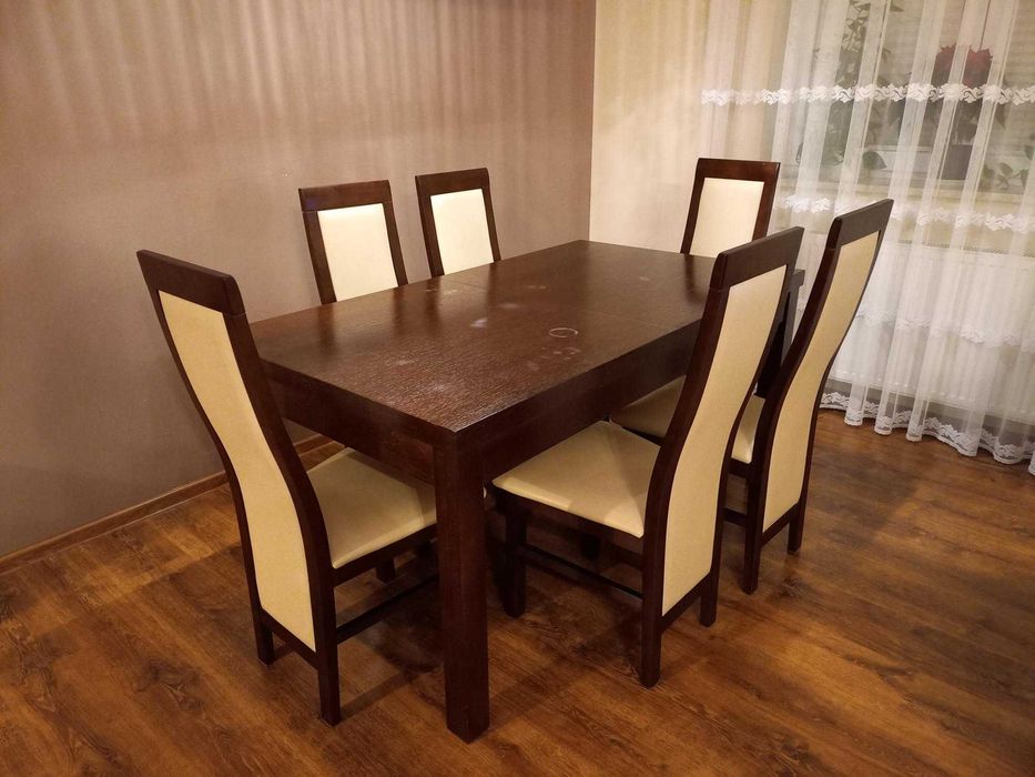 STÓŁ Z KRZESŁAMI I Kommplet Mebli do salonu