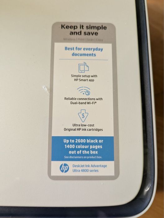 Принтер hp DJ Ink Advantage Ultra 4828 with Wi-Fi